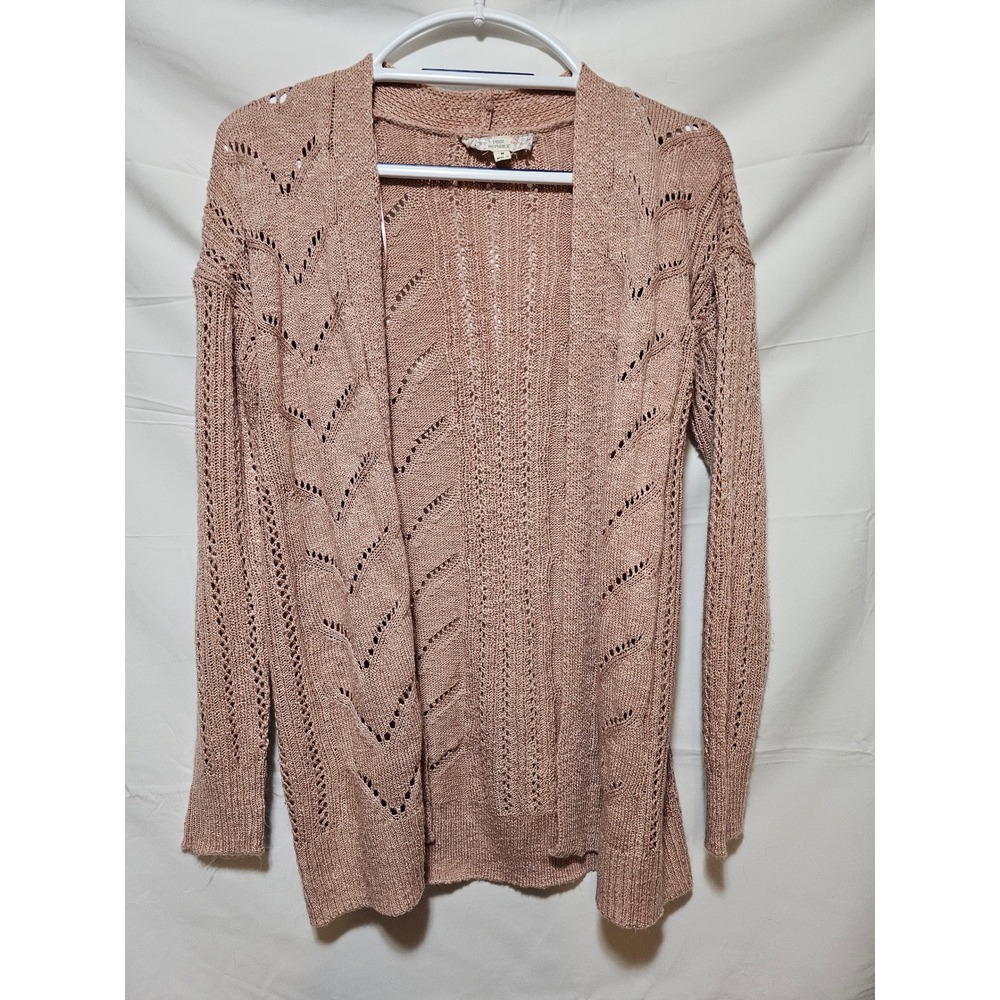 Pink Republic Open Knit Cardigan Sweater‎ Pink Mauve Small Medium Cover Up